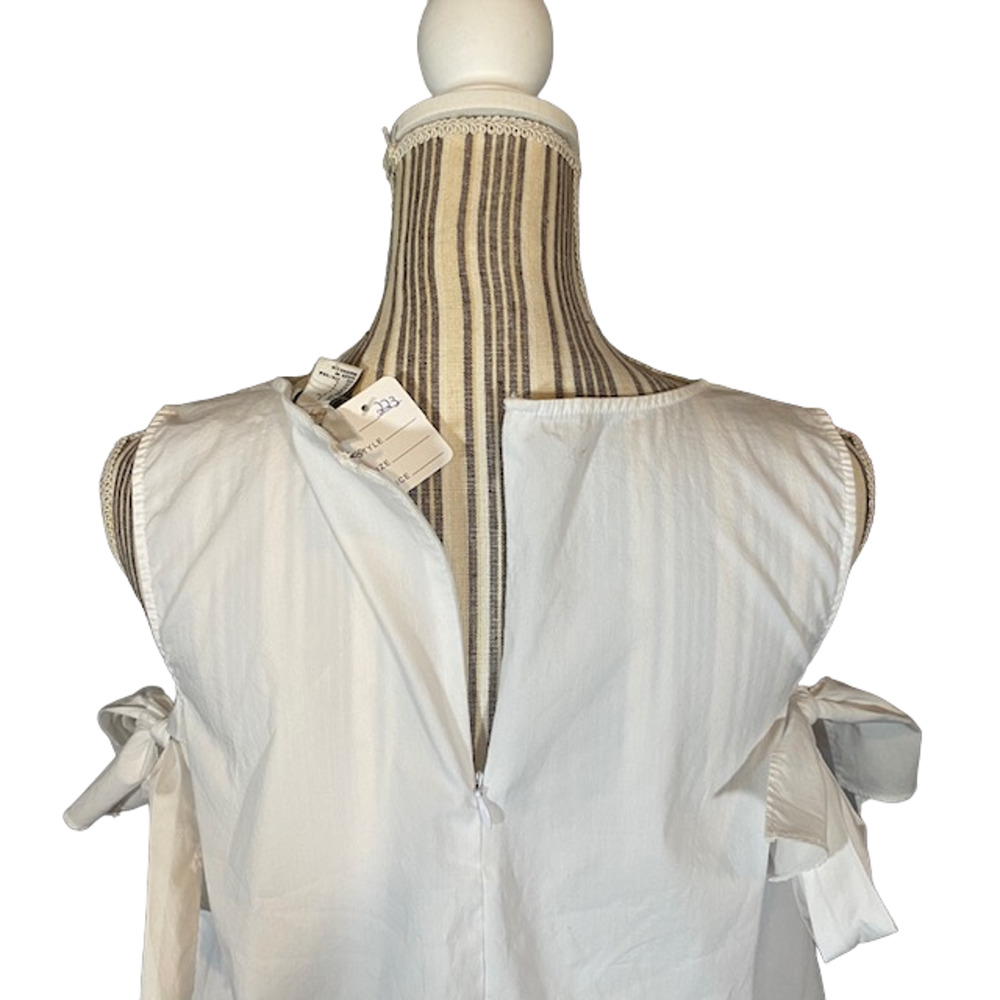 Forever 21 Women’s White Bow Detail Sleeveless Blouse Size Large - Picture 6 of 8